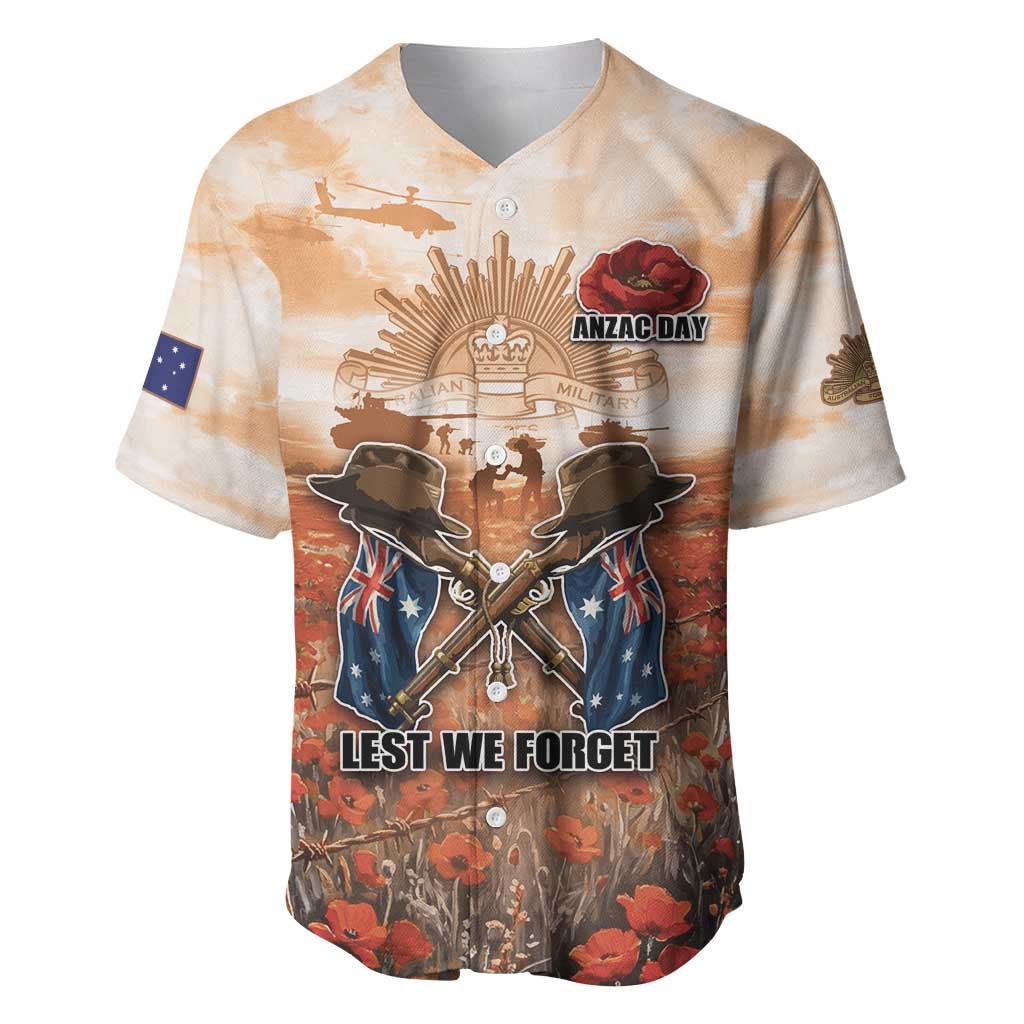 Personalised ANZAC Day Baseball Jersey Commemorative Soldier Tribute