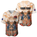 Personalised ANZAC Day Baseball Jersey Commemorative Soldier Tribute