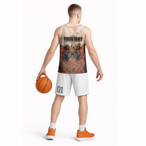 Personalised ANZAC Day Basketball Jersey Commemorative Soldier Tribute
