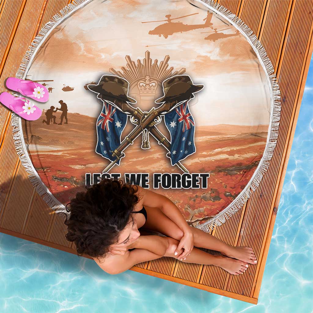 ANZAC Day Beach Blanket Commemorative Soldier Tribute