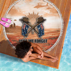ANZAC Day Beach Blanket Commemorative Soldier Tribute