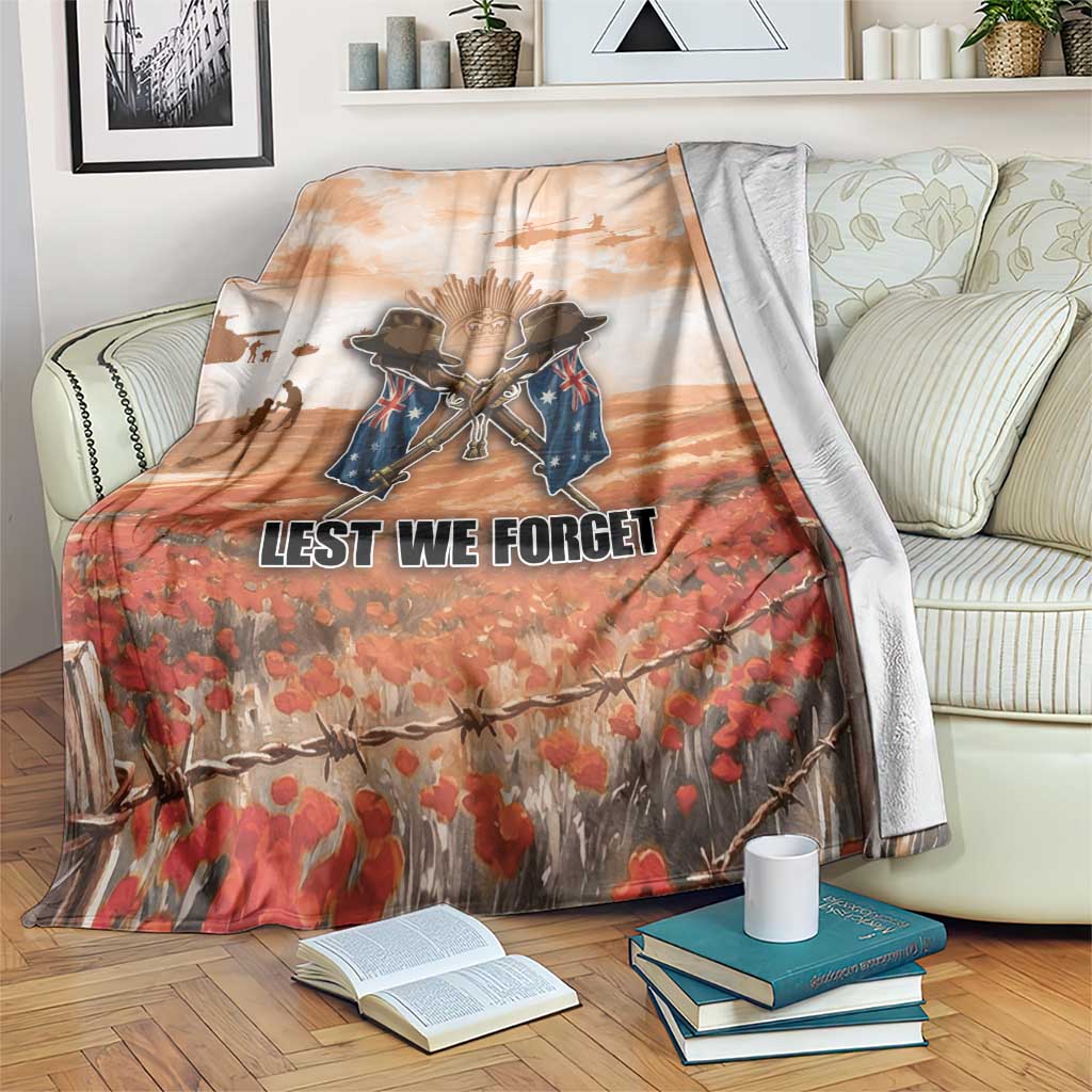 ANZAC Day Blanket Commemorative Soldier Tribute