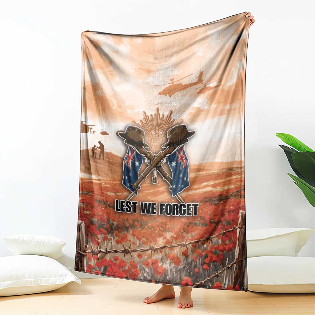 ANZAC Day Blanket Commemorative Soldier Tribute
