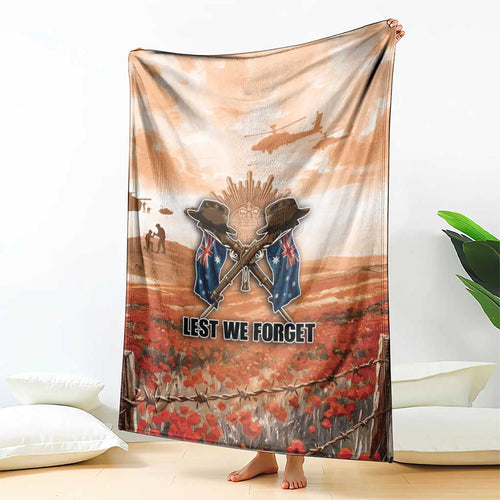 ANZAC Day Blanket Commemorative Soldier Tribute