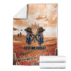 ANZAC Day Blanket Commemorative Soldier Tribute
