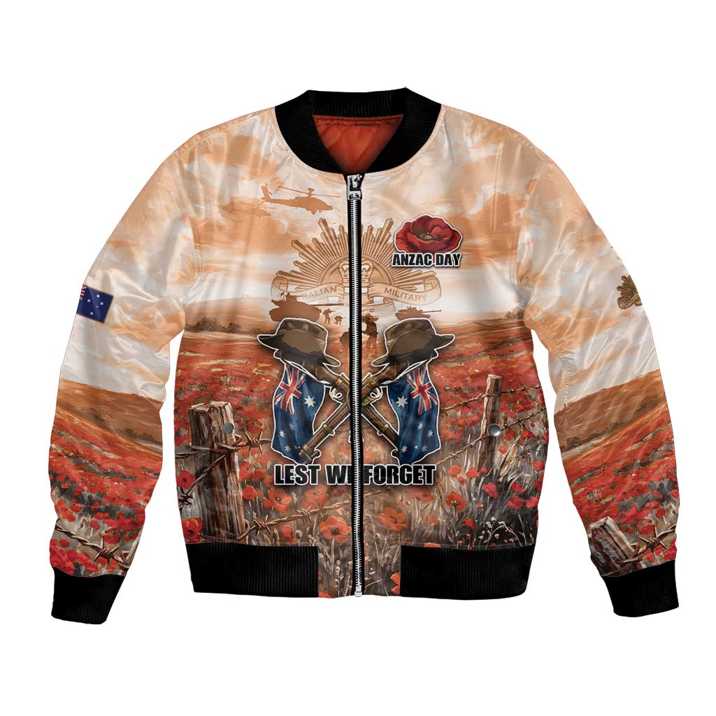 Personalised ANZAC Day Bomber Jacket Commemorative Soldier Tribute
