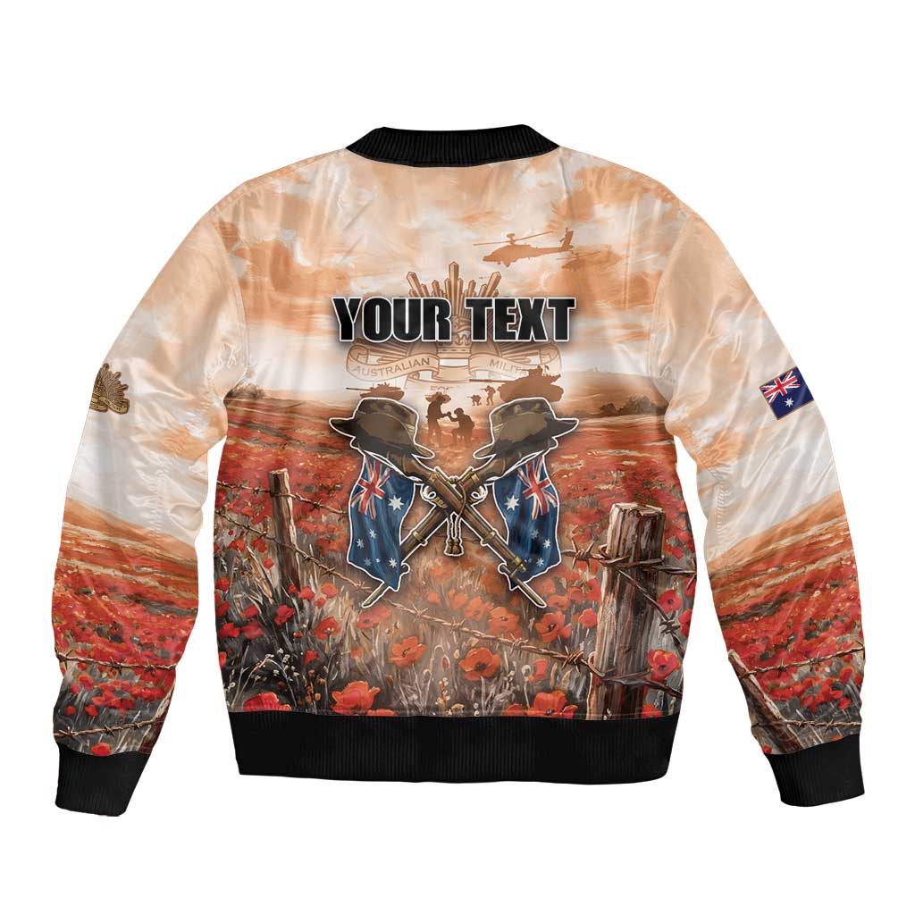 Personalised ANZAC Day Bomber Jacket Commemorative Soldier Tribute