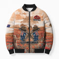 Personalised ANZAC Day Bomber Puffer Jacket Commemorative Soldier Tribute