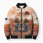Personalised ANZAC Day Bomber Puffer Jacket Commemorative Soldier Tribute