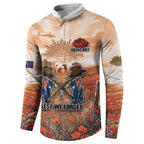 Personalised ANZAC Day Button Sweatshirt Commemorative Soldier Tribute