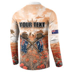 Personalised ANZAC Day Button Sweatshirt Commemorative Soldier Tribute
