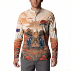 Personalised ANZAC Day Button Sweatshirt Commemorative Soldier Tribute