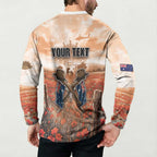 Personalised ANZAC Day Button Sweatshirt Commemorative Soldier Tribute