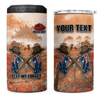 Personalised ANZAC Day 4 in 1 Can Cooler Tumbler Commemorative Soldier Tribute