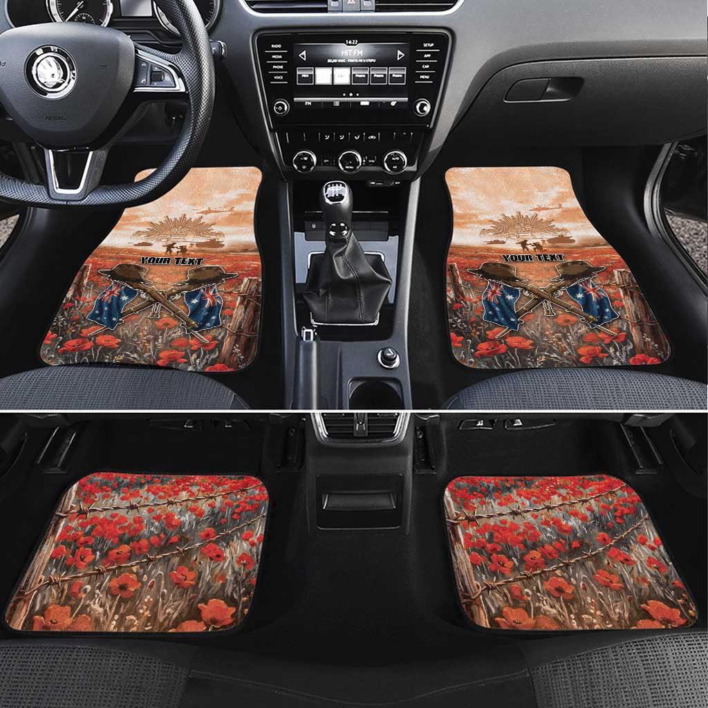 Personalised ANZAC Day Car Mats Commemorative Soldier Tribute