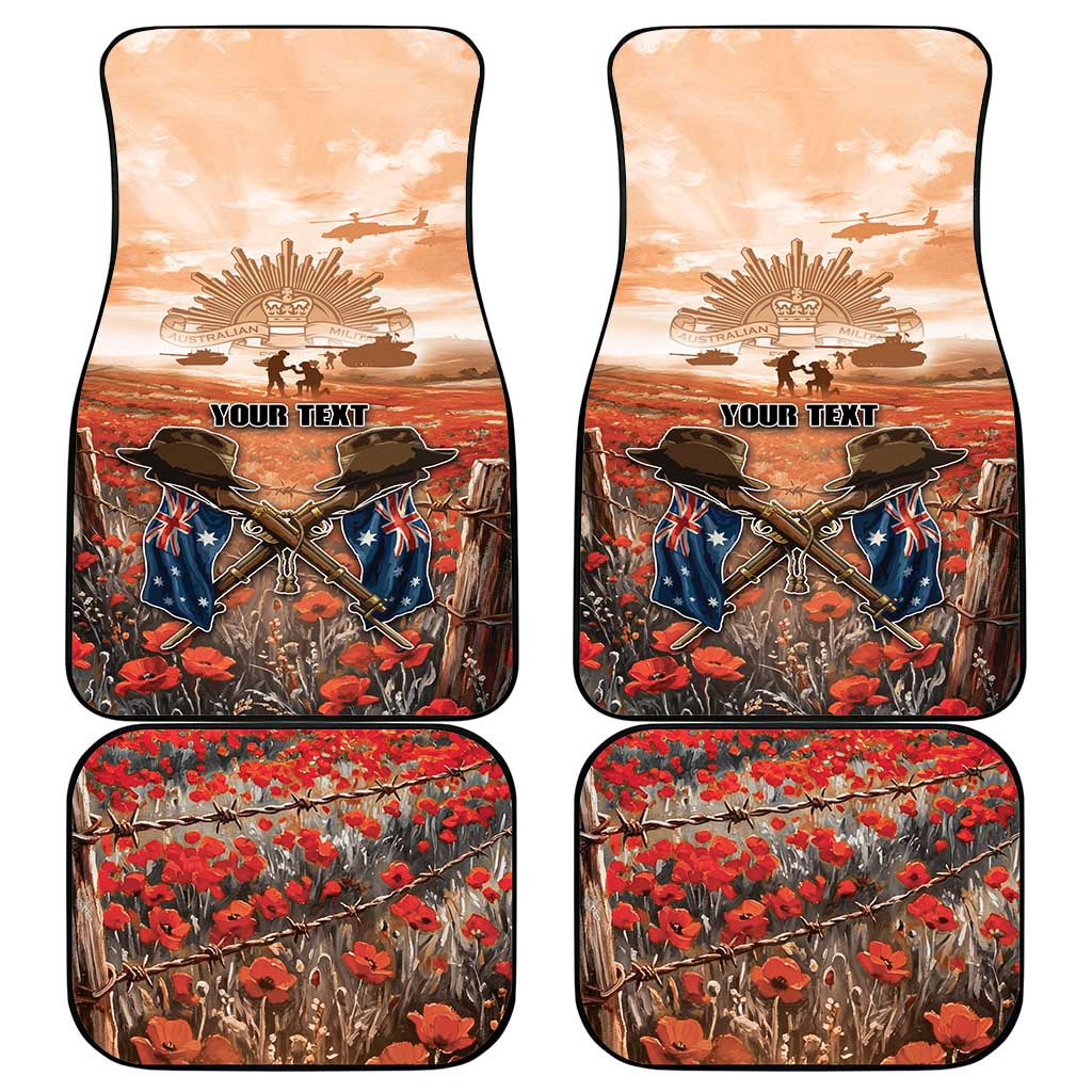 Personalised ANZAC Day Car Mats Commemorative Soldier Tribute