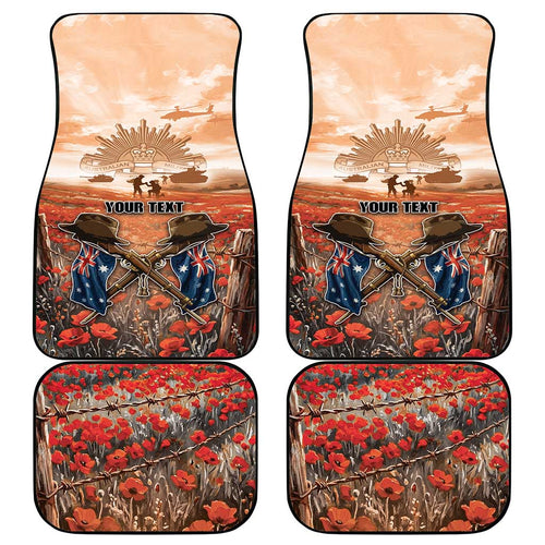 Personalised ANZAC Day Car Mats Commemorative Soldier Tribute