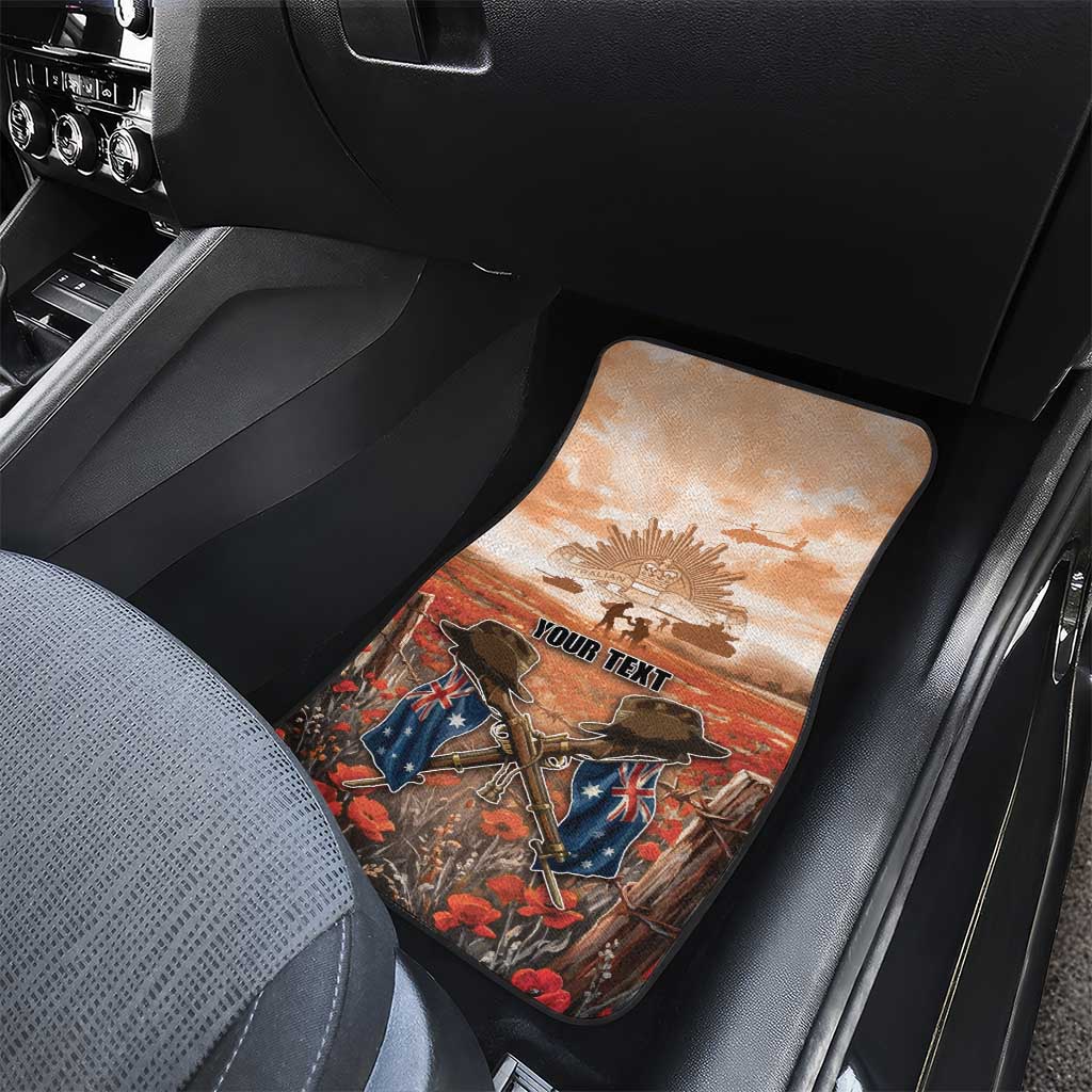 Personalised ANZAC Day Car Mats Commemorative Soldier Tribute