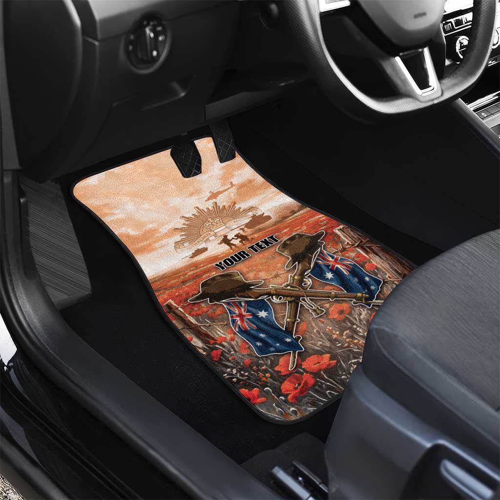Personalised ANZAC Day Car Mats Commemorative Soldier Tribute
