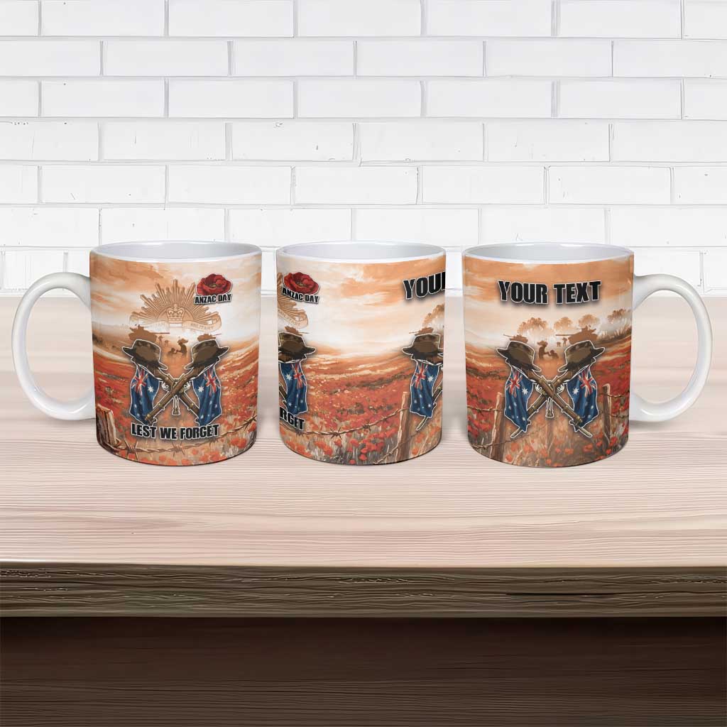 Personalised ANZAC Day Ceramic Mug Commemorative Soldier Tribute