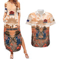 Personalised ANZAC Day Couples Matching Summer Maxi Dress and Hawaiian Shirt Commemorative Soldier Tribute