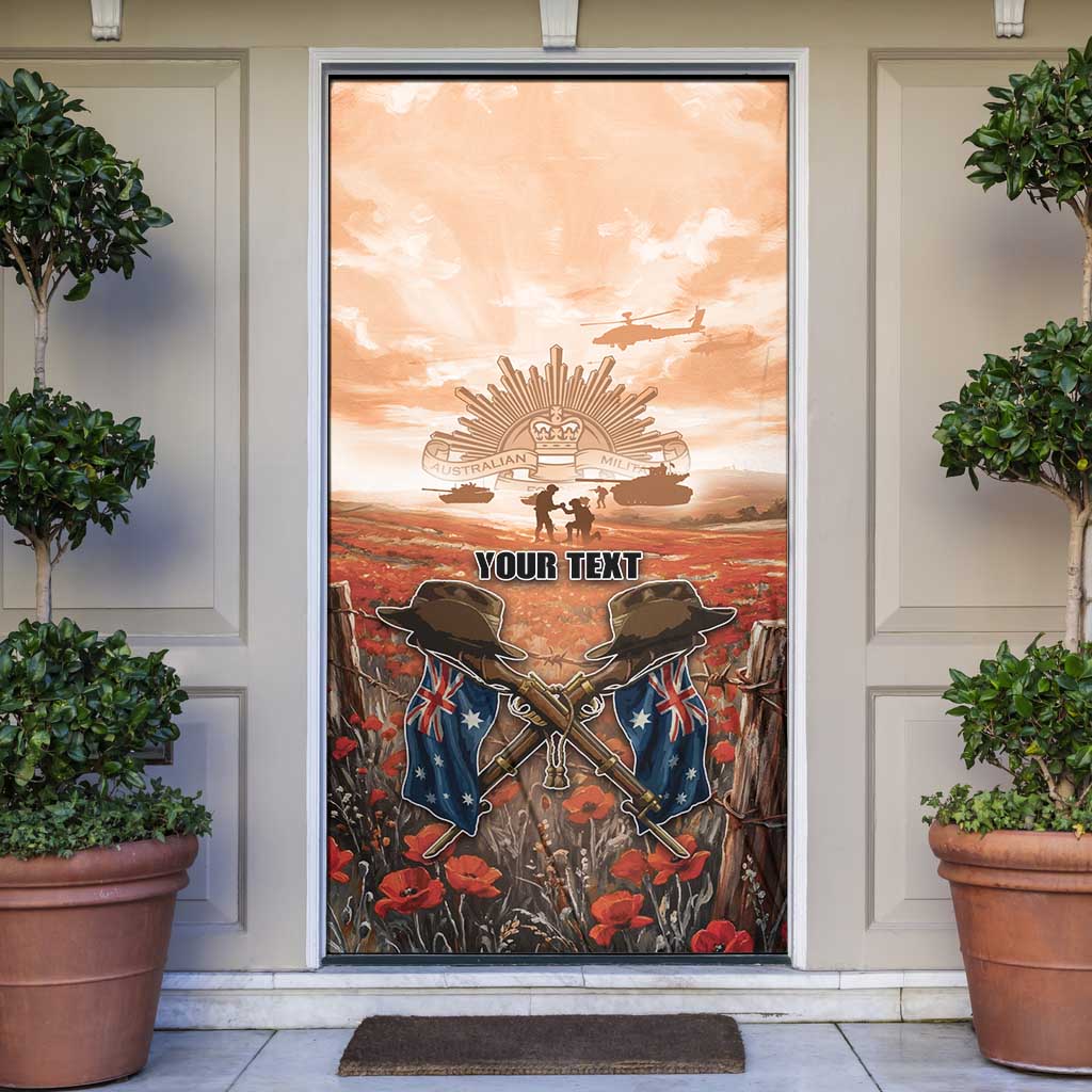 Personalised ANZAC Day Door Cover Commemorative Soldier Tribute