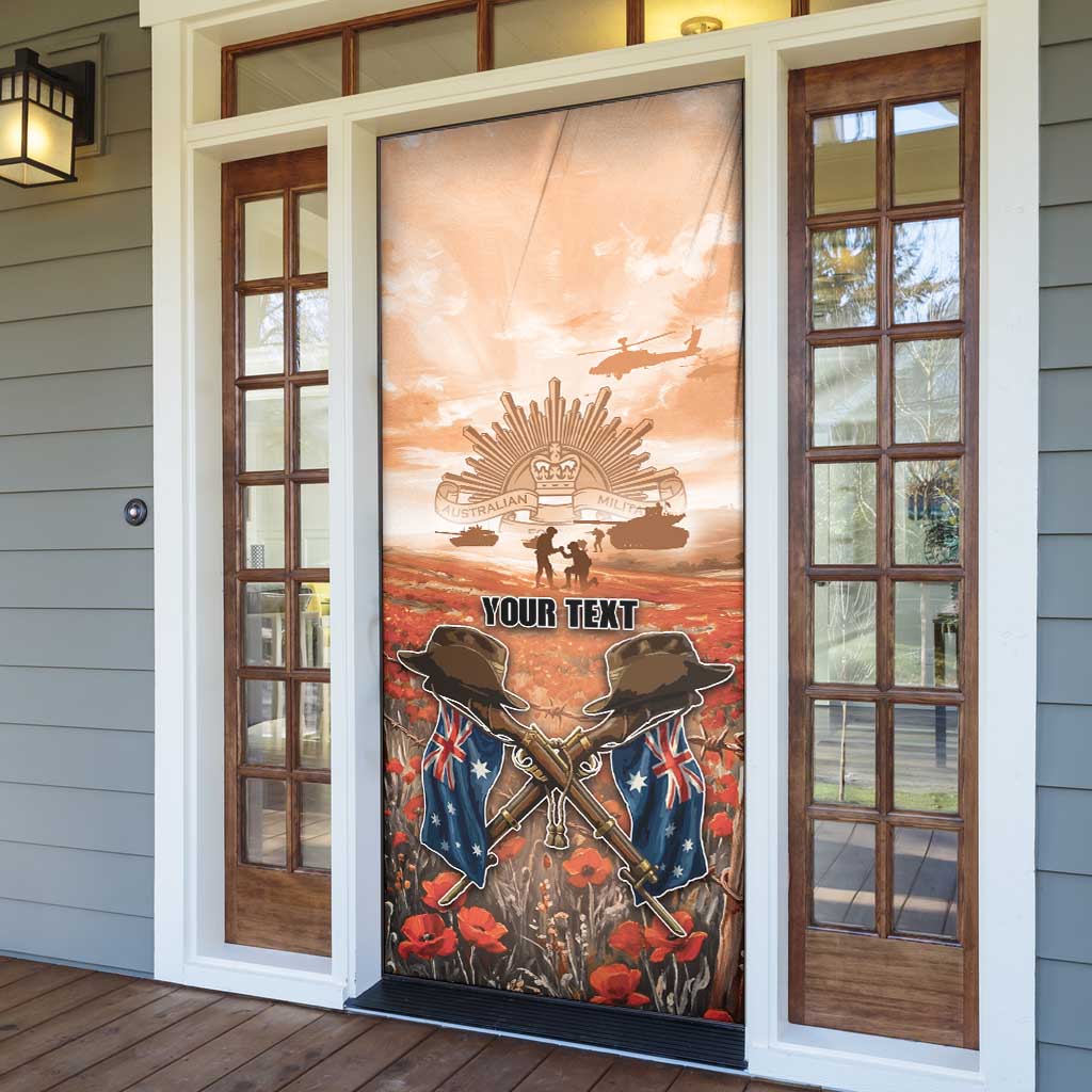 Personalised ANZAC Day Door Cover Commemorative Soldier Tribute