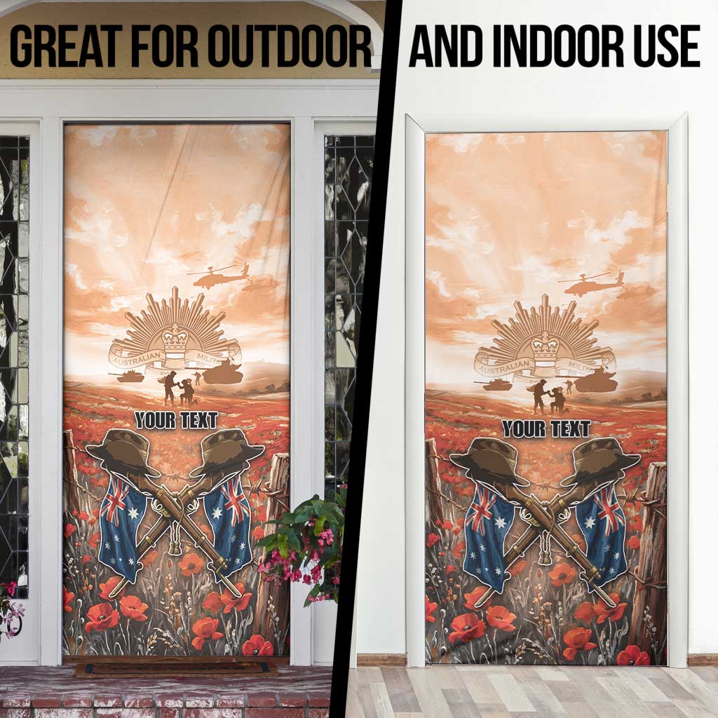 Personalised ANZAC Day Door Cover Commemorative Soldier Tribute