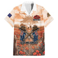 Personalised ANZAC Day Family Matching Off The Shoulder Long Sleeve Dress and Hawaiian Shirt Commemorative Soldier Tribute