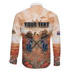 Personalised ANZAC Day Family Matching Summer Maxi Dress and Hawaiian Shirt Commemorative Soldier Tribute