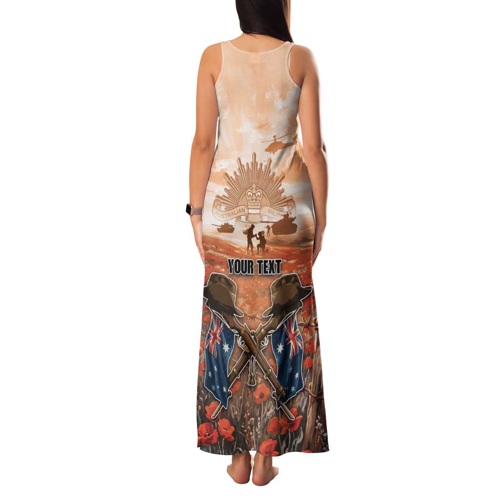 Personalised ANZAC Day Family Matching Tank Maxi Dress and Hawaiian Shirt Commemorative Soldier Tribute