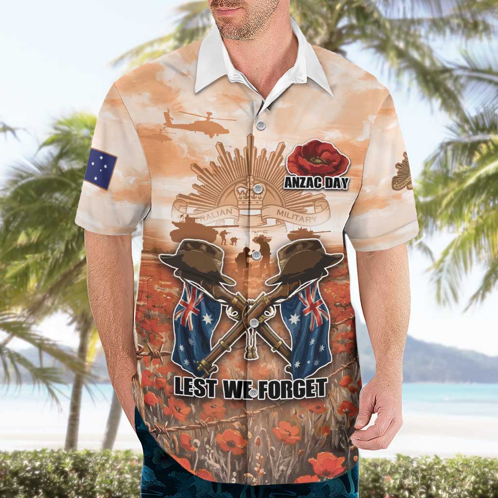 Personalised ANZAC Day Hawaiian Shirt Commemorative Soldier Tribute