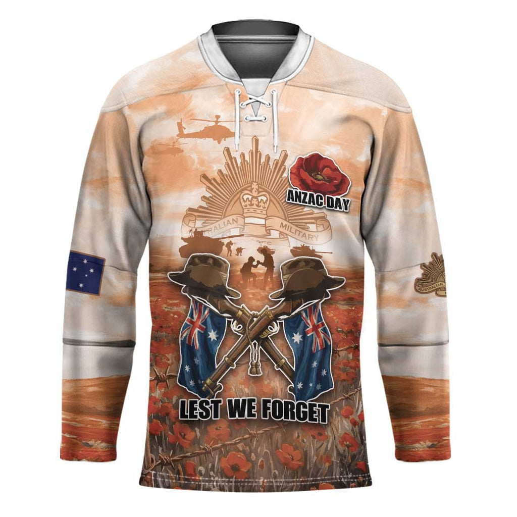 Personalised ANZAC Day Hockey Jersey Commemorative Soldier Tribute