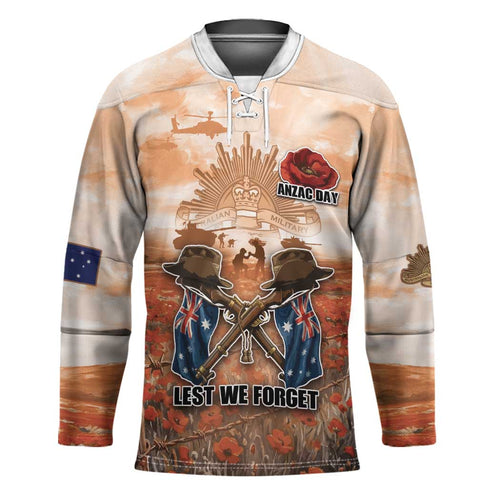 Personalised ANZAC Day Hockey Jersey Commemorative Soldier Tribute
