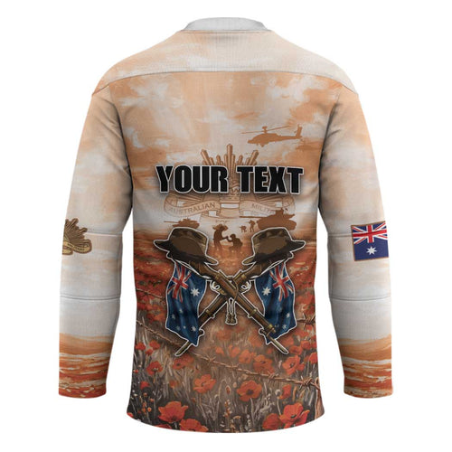 Personalised ANZAC Day Hockey Jersey Commemorative Soldier Tribute