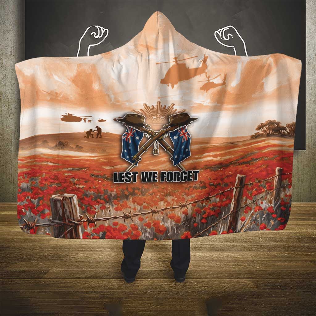 ANZAC Day Hooded Blanket Commemorative Soldier Tribute