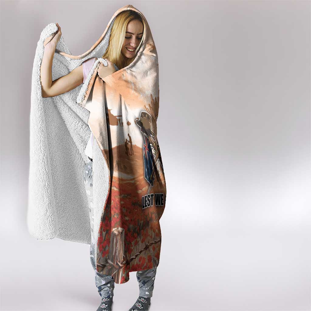 ANZAC Day Hooded Blanket Commemorative Soldier Tribute