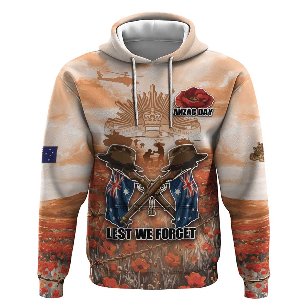 Personalised ANZAC Day Hoodie Commemorative Soldier Tribute