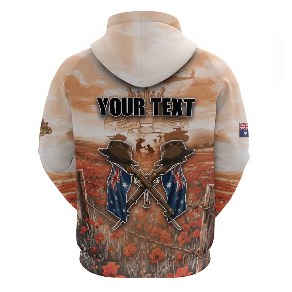 Personalised ANZAC Day Hoodie Commemorative Soldier Tribute