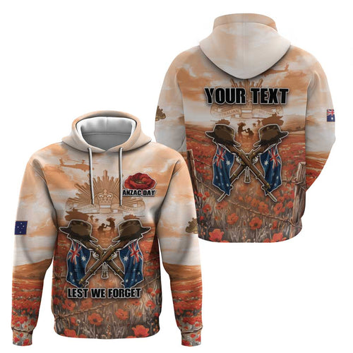 Personalised ANZAC Day Hoodie Commemorative Soldier Tribute