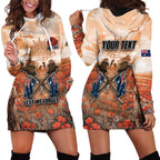 Personalised ANZAC Day Hoodie Dress Commemorative Soldier Tribute