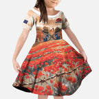 Personalised ANZAC Day Kid Short Sleeve Dress Commemorative Soldier Tribute