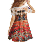 Personalised ANZAC Day Kid Short Sleeve Dress Commemorative Soldier Tribute