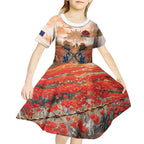 Personalised ANZAC Day Kid Short Sleeve Dress Commemorative Soldier Tribute