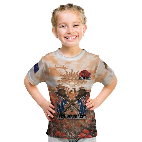 Personalised ANZAC Day Kid T Shirt Commemorative Soldier Tribute