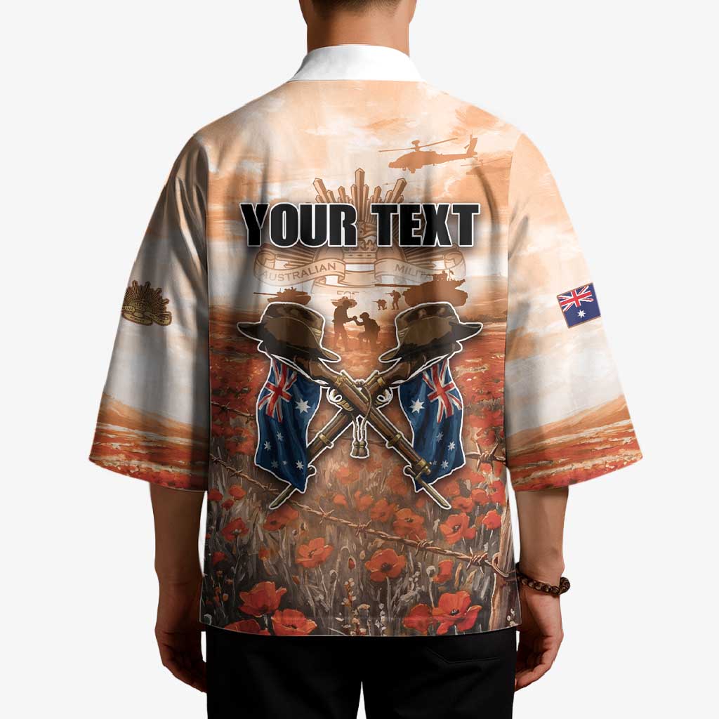 Personalised ANZAC Day Kimono Commemorative Soldier Tribute