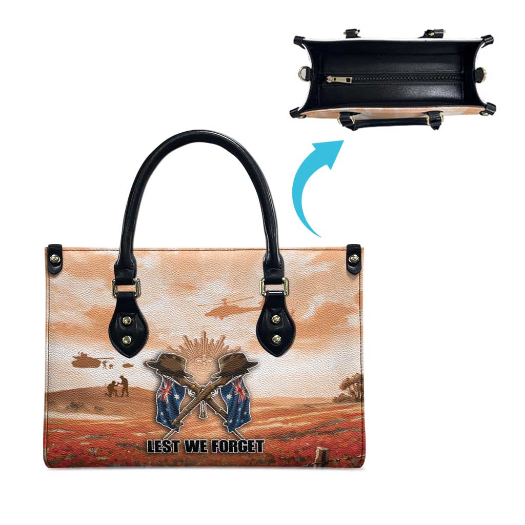 ANZAC Day Leather Bag Commemorative Soldier Tribute