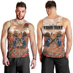 Personalised ANZAC Day Men Tank Top Commemorative Soldier Tribute