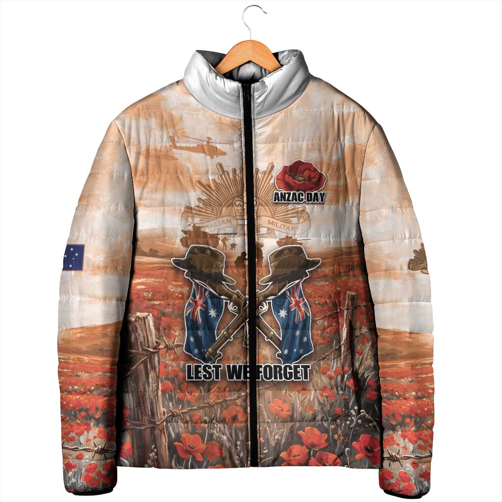 Personalised ANZAC Day Padded Jacket Commemorative Soldier Tribute