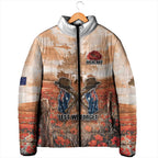 Personalised ANZAC Day Padded Jacket Commemorative Soldier Tribute